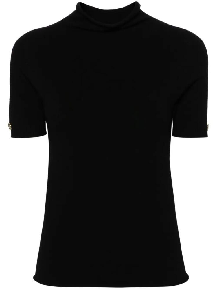 TWINSET logo-plaque mock-neck jumper - Black Cover