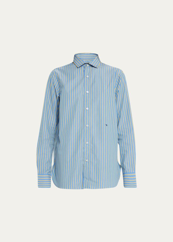 HOMMEGIRLS Classic Striped Button-Up Shirt Cover