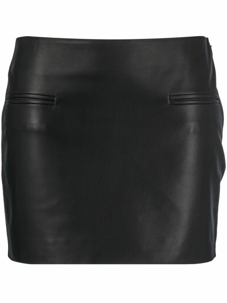 Ferragamo welt pockets leather miniskirt - Black Cover