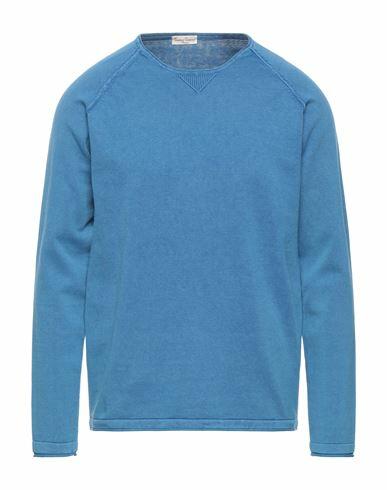 Cashmere Company Man Sweater Azure Cotton Cover