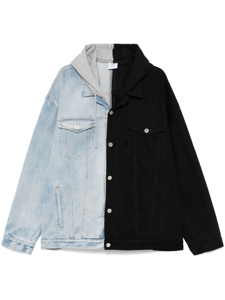 VETEMENTS Split denim jacket - Blue Cover