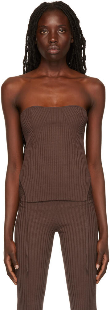 ANDREĀDAMO Brown Rib Camisole Cover