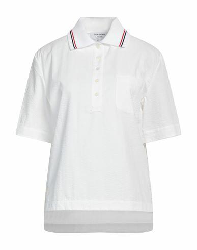 Thom Browne Woman Polo shirt White Cotton, Polyamide, Elastane Cover