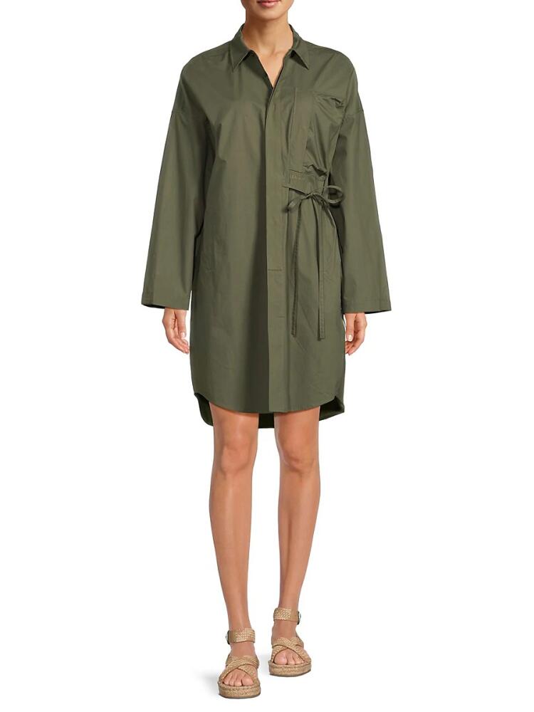 Ambush Women's High Low Mini Shirtdress - Green Cover