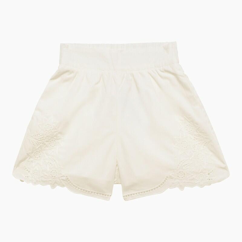 Chloé White cotton shorts with embroidery Cover