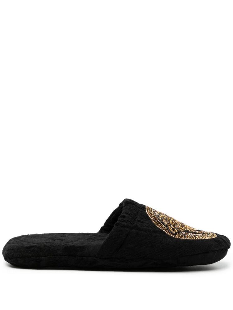 Versace Medusa studded slippers - Black Cover