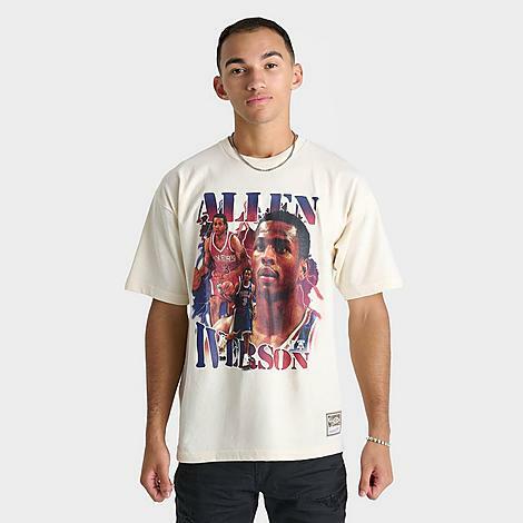 Mitchell And Ness Men's Allen Iverson NBA Legends Collage Graphic T-Shirt in Off-White/Vintage White Cover