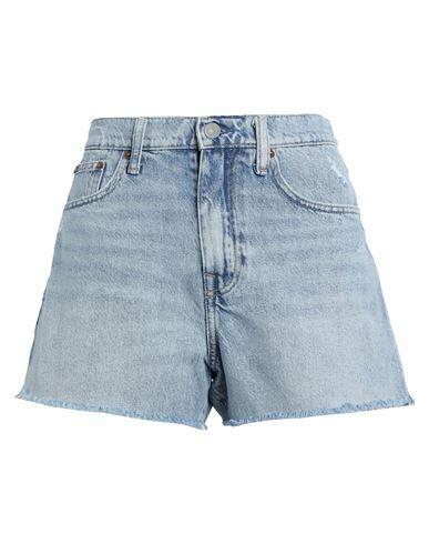 Polo Ralph Lauren Destroyed-hem Denim Short Woman Denim shorts Blue Cotton Cover