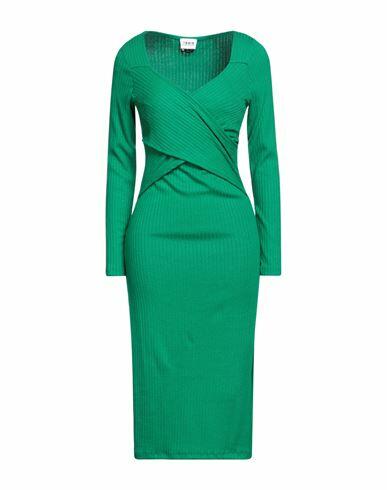 Berna Woman Midi dress Green Viscose, Polyamide, Polyester Cover