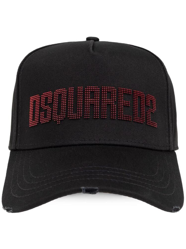 DSQUARED2 embroidered-logo cotton cap - Black Cover