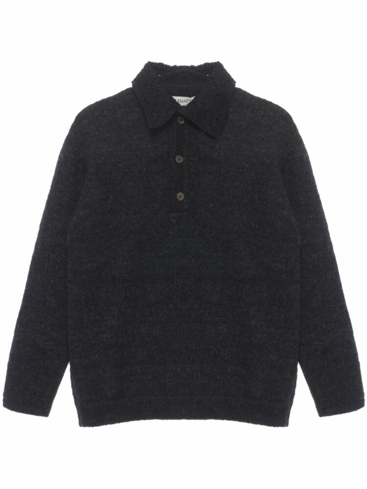 OUR LEGACY polo-collar wool jumper - Grey Cover