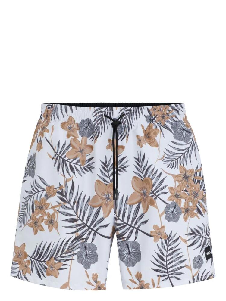 BOSS floral-print swim shorts - Multicolour Cover