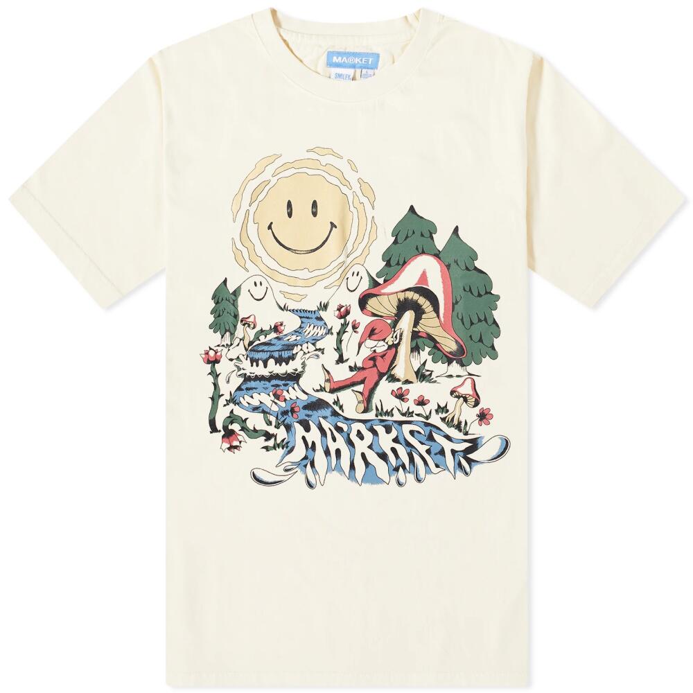 MARKET Men's Smiley Quiet Time T-Shirt in Ecru Cover