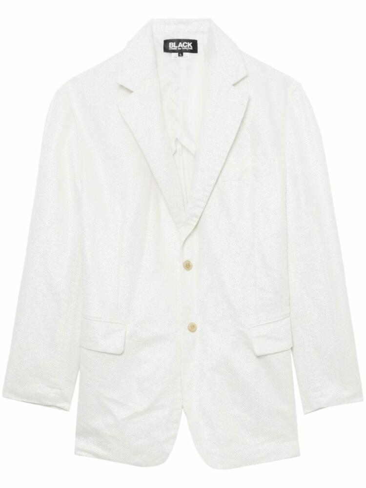 Black Comme Des Garçons asymmetric single-breasted blazer - White Cover