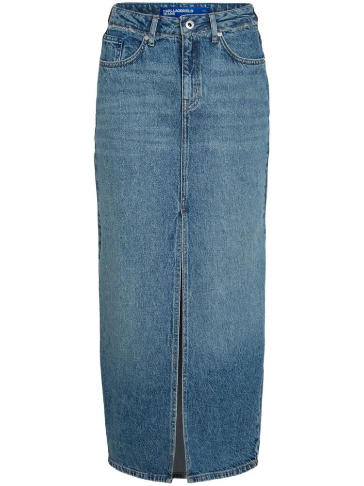 Karl Lagerfeld Jeans high-rise denim maxi skirt - Blue Cover