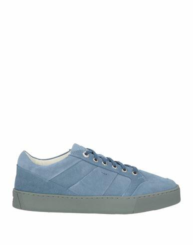 Santoni Man Sneakers Pastel blue Soft Leather Cover