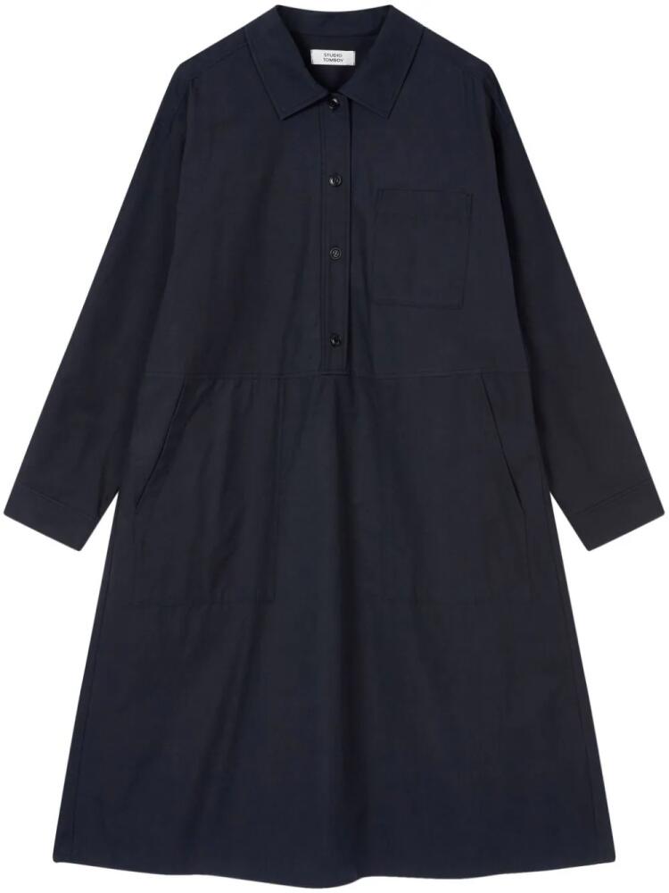 STUDIO TOMBOY poplin midi shirtdress - Blue Cover