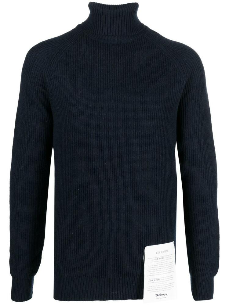 Ballantyne cashmere roll-neck jumper - Blue Cover