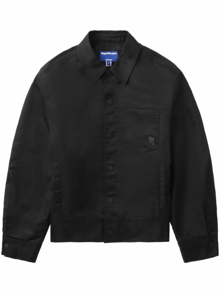 Ader Error logo-patch shirt jacket - Black Cover