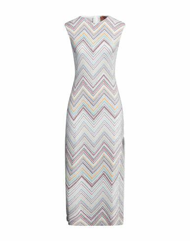 Missoni Woman Midi dress White Polyacrylic, Cotton Cover