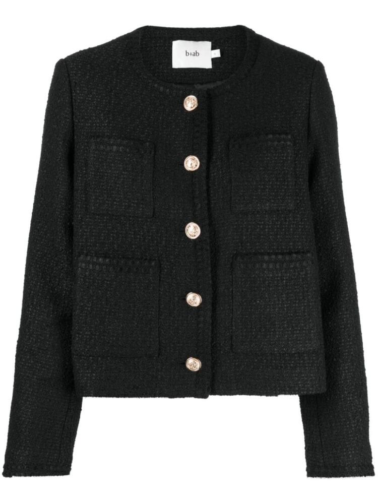 b+ab round-neck button-down jacket - Black Cover