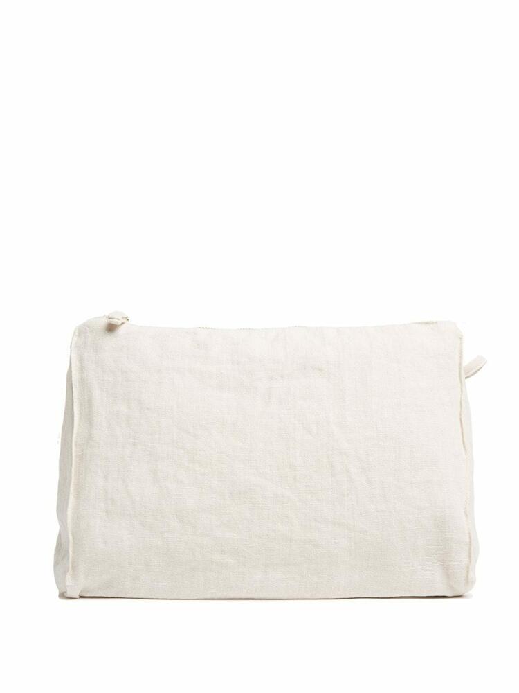 Once Milano zip-up linen wash bag - Neutrals Cover