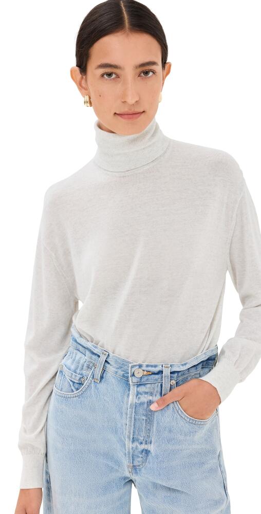 TWP Easy Turtleneck White Heather Grey Cover