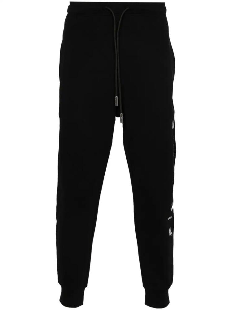 John Richmond logo-embroidered tapered trousers - Black Cover