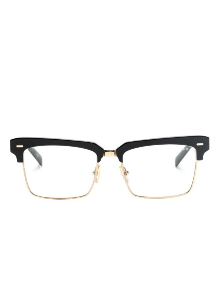 Miu Miu Eyewear rectangle-frame glasses - Black Cover