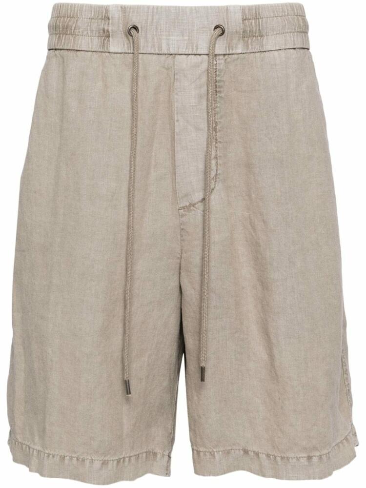 James Perse straight-leg linen shorts - Neutrals Cover