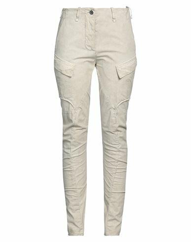 Masnada Woman Pants Off white Cotton, Elastane Cover