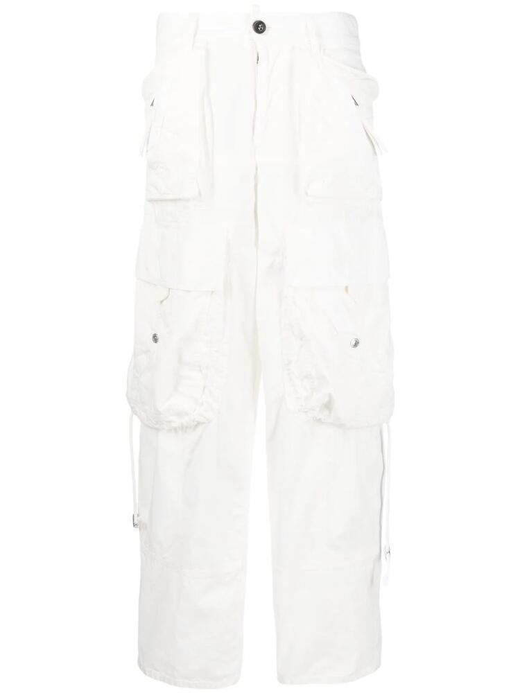 DSQUARED2 multi-pocket cargo trousers - White Cover