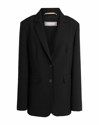 Peserico Easy Woman Blazer Black Polyester, Viscose, Cotton, Elastane Cover