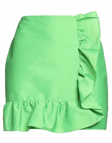 Sandro Woman Mini skirt Green Polyester, Polyamide Cover