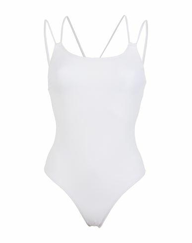 8 By Yoox Recycled One-piece Swimsuit Woman One-piece swimsuit White Recycled polyamide, Elastane Cover