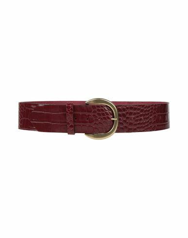 Vicolo Woman Belt Burgundy Leather Cover