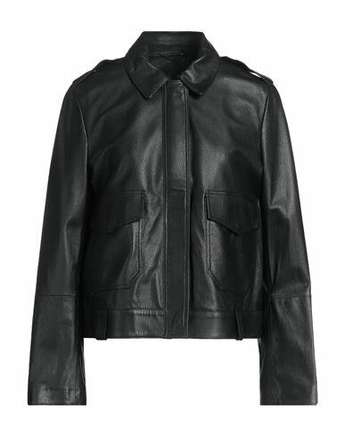 Giorgio Brato Woman Jacket Black Leather Cover