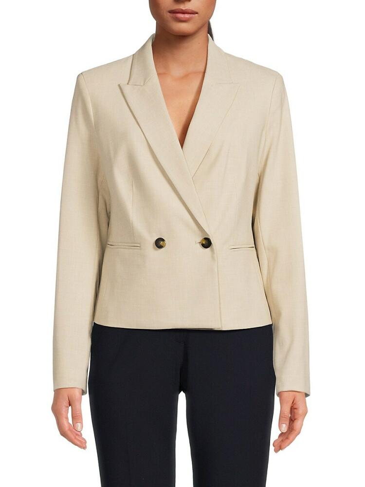 DKNY Women's Peak Lapel Blazer - Pebble Cover