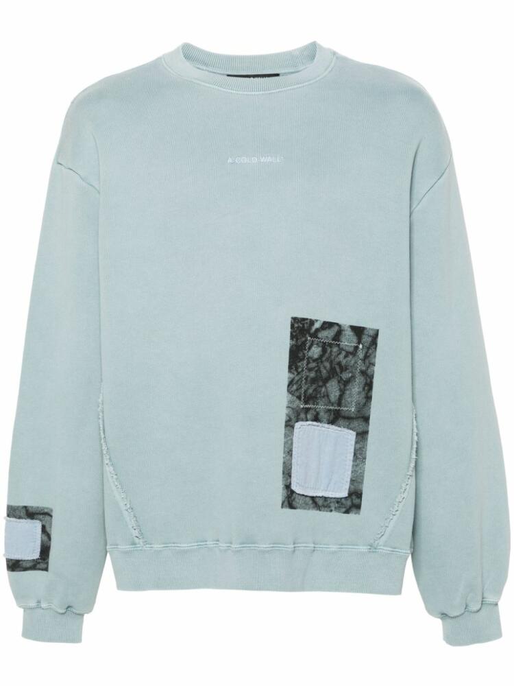 A-COLD-WALL* Cubist panelled sweatshirt - Blue Cover