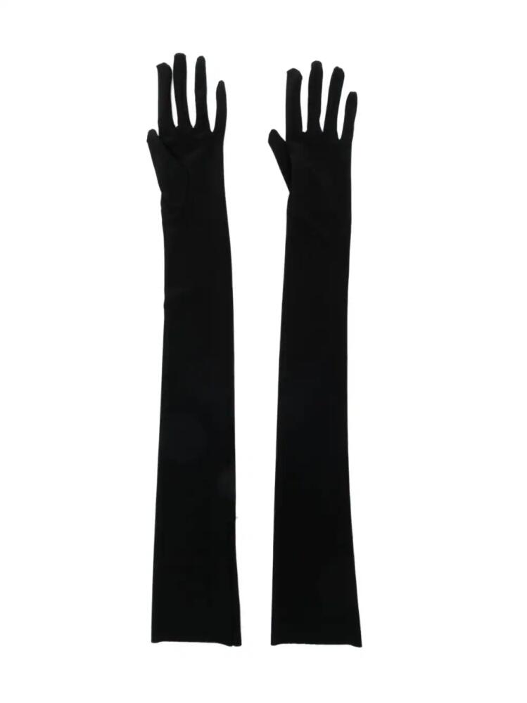 Norma Kamali stretch-design long gloves - Black Cover