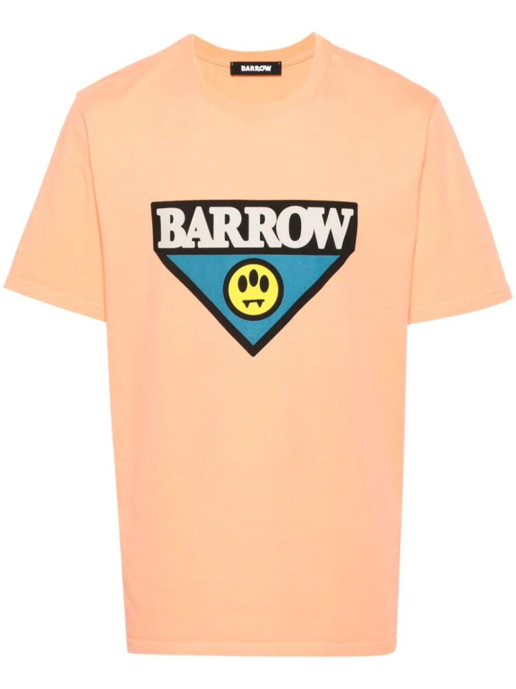 BARROW logo-print cotton T-shirt - Orange Cover