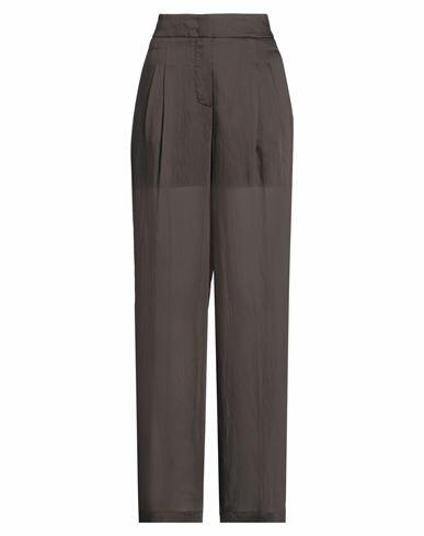 Peserico Woman Pants Dark brown Lyocell, Nylon Cover