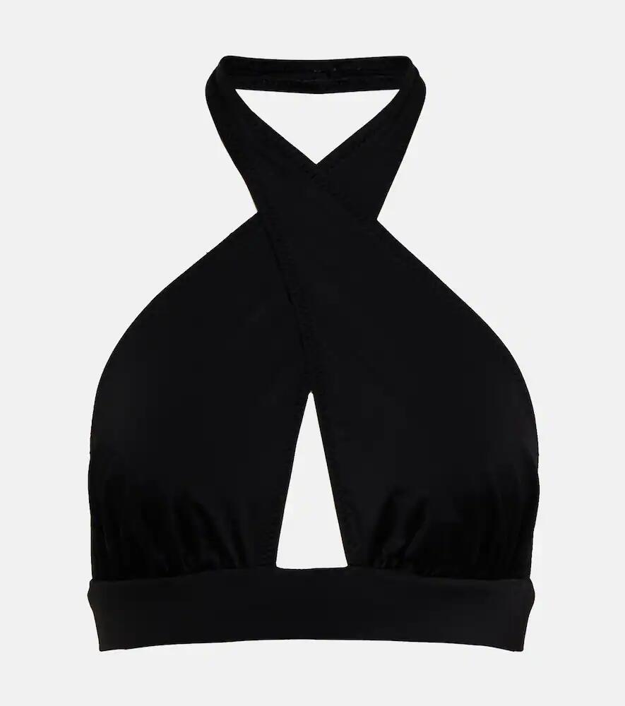 Norma Kamali Crossover halterneck bikini top Cover