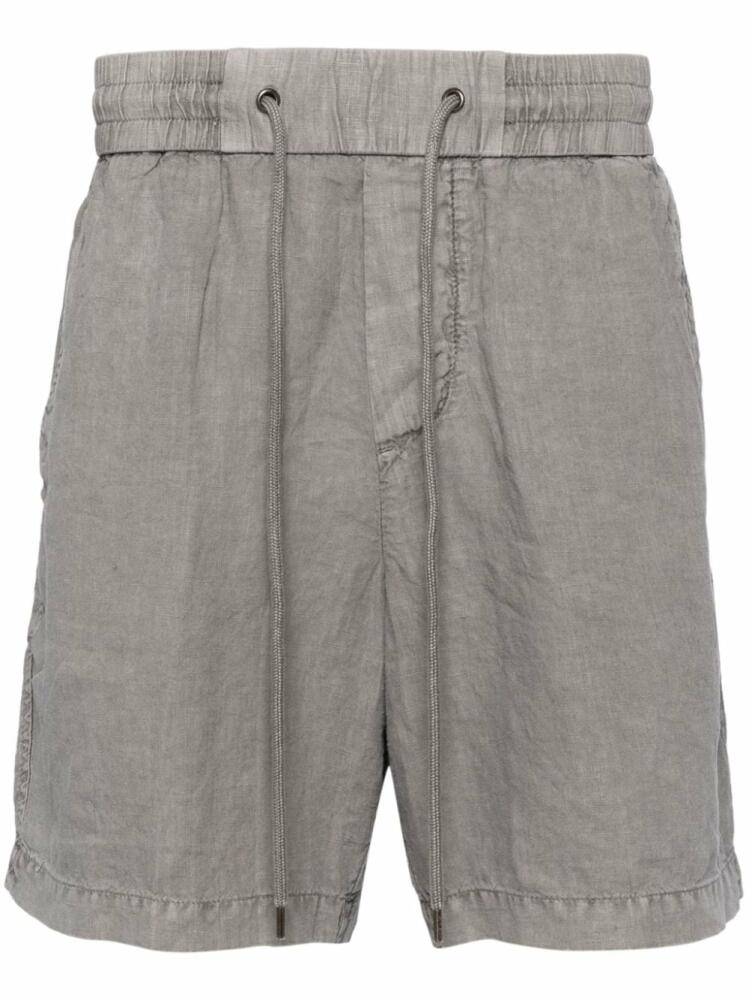 James Perse straight-leg linen shorts - Grey Cover