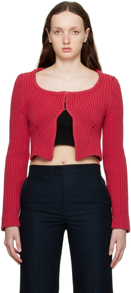 Recto Red Chunky Cardigan Cover