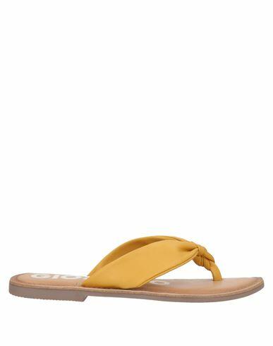 Gioseppo Woman Thong sandal Ocher Soft Leather Cover