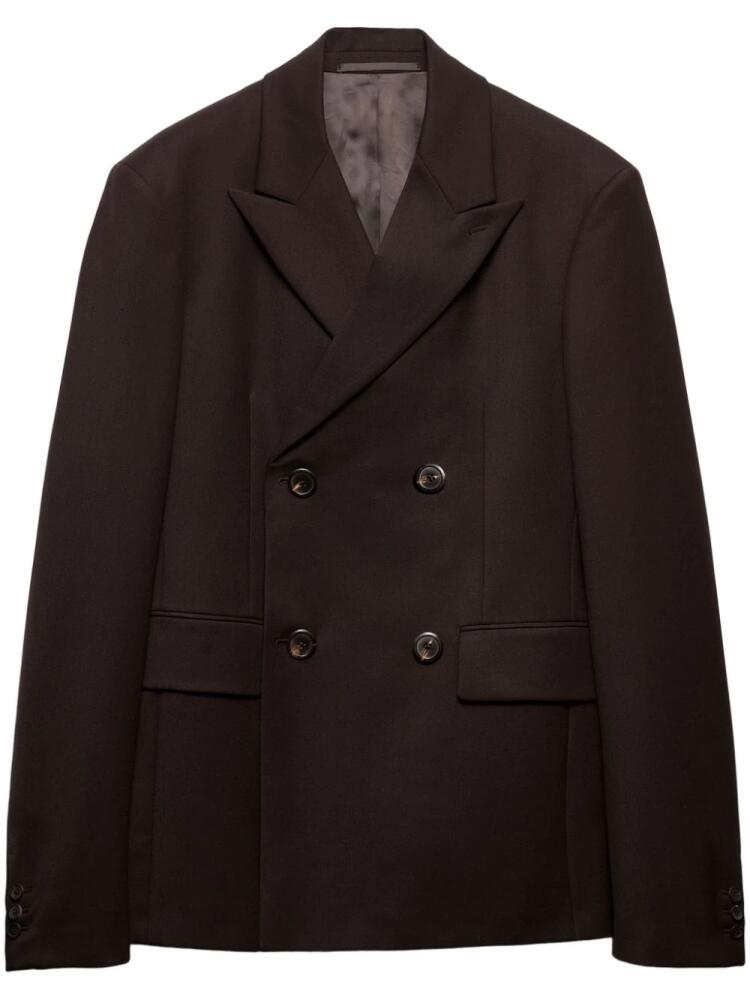 Prada double breasted wool jacket - Brown Cover