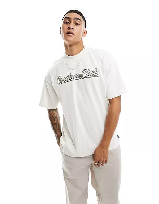 The Couture Club embroidered short sleeve T-shirt in off white Cover