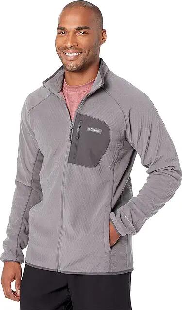 Columbia Outdoor Tracks Full Zip (City Grey/Shark) Men's Clothing Cover