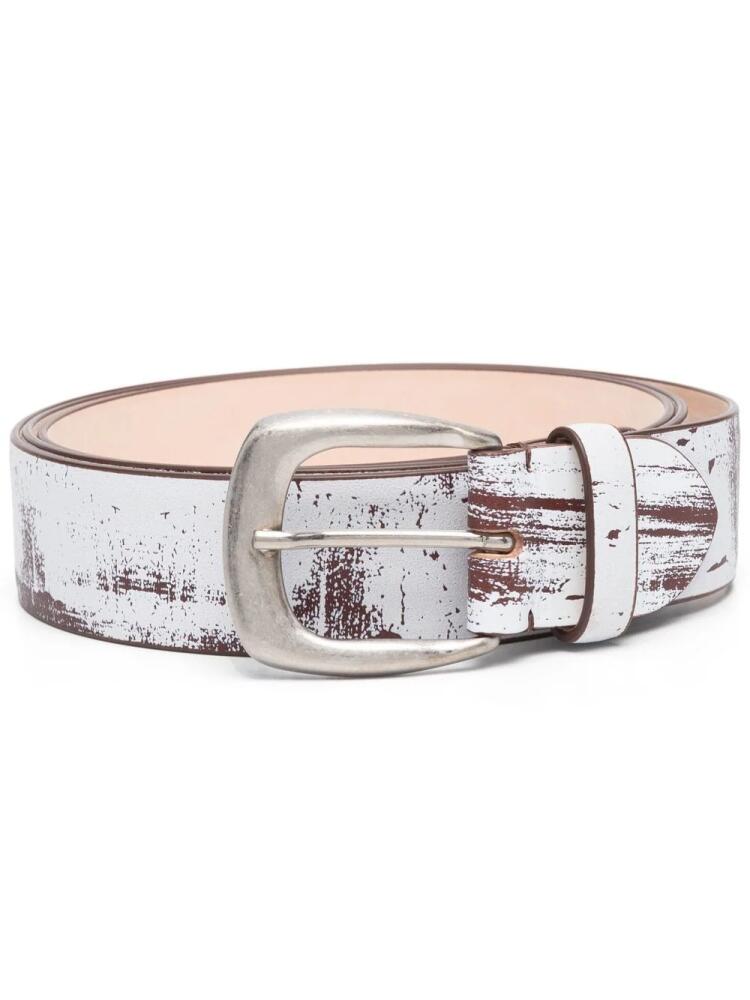 Maison Margiela distressed leather belt - Brown Cover